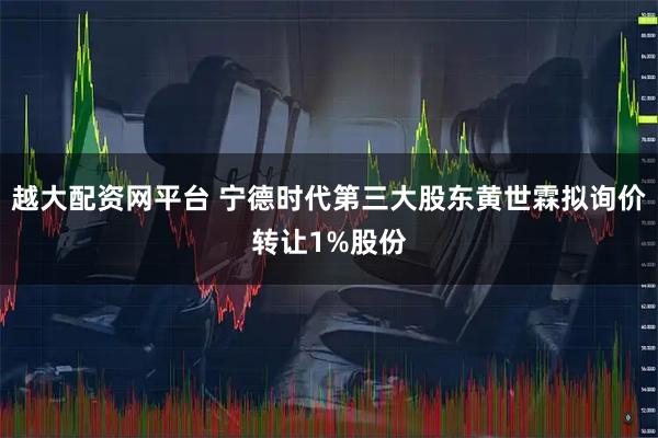 越大配资网平台 宁德时代第三大股东黄世霖拟询价转让1%股份